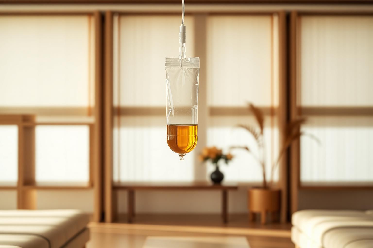 IV drip therapy session in a premium Bangkok longevity lounge