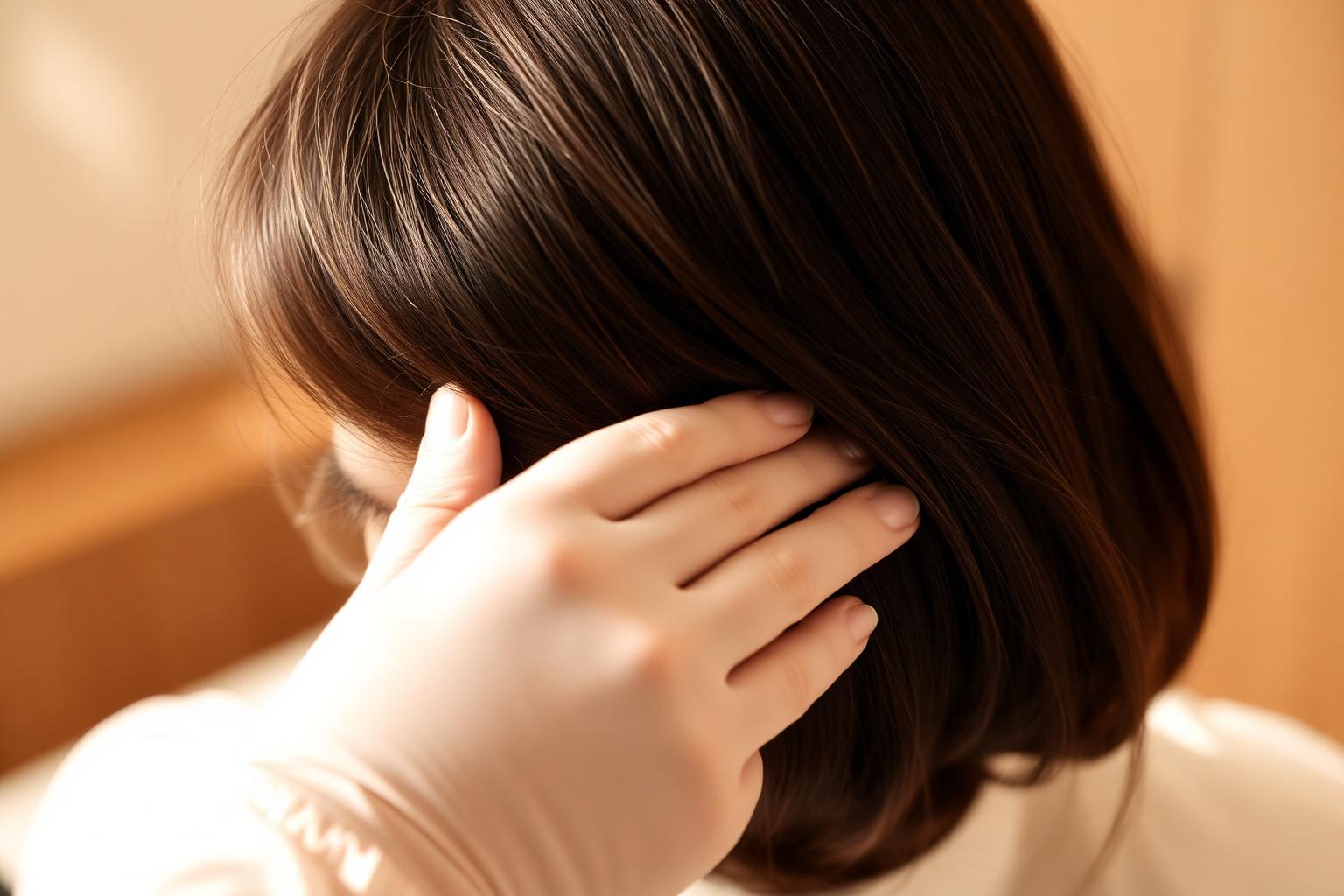 Physician examining hair density during a stem cell hair therapy assessment in Bangkok